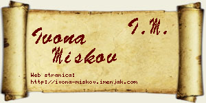 Ivona Miškov vizit kartica